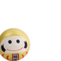 Preview: TDS, Lucky Charm Daruma, Decoration, Gold, Ø 6x6x6cm - Item No.16917