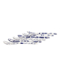 Preview: Spoon Set Flora Japonica Blue/White, 6 pcs., Porcelain, 13 cm, Item No. 16970