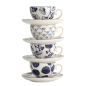 Preview: Cup and Saucer Set Flora Japonica Blue in a gift box, 8 pcs., Porcelain, 250 ml, Item No. 16980