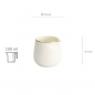 Preview: TDS, Milk Jar, Nippon White, Lines, 5.5 x 5.7 cm 100 ml - Item No. 16986