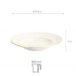 Preview: TDS, Pasta Plate, Nippon White, Lines, Ø 25.8 x 5 cm 300 ml - Item No. 17147