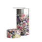 Preview: TDS, Tea Container S.S., 7.4x15.5cm, 200gr, Flower Grey, item No.: 17314