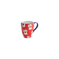 Preview: Mug Kawaii Lucky Cat Classic Red in Gift Box, Porcelain, Ø 8.5 × 10.2 cm, 380 ml, Item No. 17628