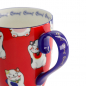 Preview: TDS, Kawaii Lucky Cat Mug with Giftbox, Red Classic Cat, Ø 8.5x10.2cm 380ml , Item No. 17628