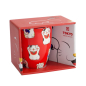 Preview: Mug Kawaii Lucky Cat Classic Red in Gift Box, Porcelain, Ø 8.5 × 10.2 cm, 380 ml, Item No. 17628