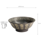 Preview: TDS, Ramen Bowl, Mixed Bowls Kotobuki Black, Ø 21.5 x 9 cm, Item No. 17746