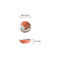Preview: Sauce Bowl Seafood Snapper Red, Porcelain, Ø 9.5 × 3 cm, 150 ml, Item No. 17766