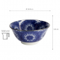 Preview: TDS, Bowl, Mixed Bowls, Flower Blue, Ø 14.8 x 6.8 cm 550 ml - Item No. 17782