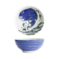 Preview: Tokyo Design Studio Noodle Bowl Seafood Snapper Blue, Porcelain, Ø 18.5 × 8.2 cm, 1.2 l