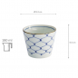 Preview: TDS, Straight Cup, Japan Amime, Ø 8.3 x 6.5 cm 180 ml, Blue/White, Item No. 17838