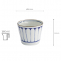 Preview: TDS, Straight Cup, Japan Kikuwari, Ø 8.3 x 6.5 cm 180 ml, Blue/White, Item No. 17839