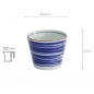 Preview: TDS, Straight Cup, Japan Gosu, Ø 8.3 x 6.5 cm 180 ml, Blue/White, Item No. 17840