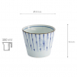 Preview: TDS, Straight Cup, Japan Fukizumi, Ø 8.3 x 6.5 cm 180 ml, Blue/White, Item No. 17841