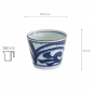 Preview: TDS, Straight Cup, Japan Aisomon, Ø 8.3 x 6.5 cm 180 ml, Blue/White, Item No. 17842