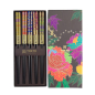 Preview: TDS, Chopstick Set, Peony Flower, 5 pair, 22,5 cm, Item No. 17866