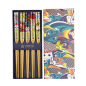 Preview: TDS, Chopstick Set, Lucky and Koinobori, 5 pair, 22,5 cm, Item No. 17946