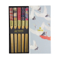 Preview: TDS, Chopstick Set, Crane, 5 pair, 22,5 cm, Item No. 17947