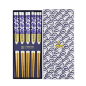 Preview: TDS, Chopstick Set, Giftbox Wave Blue, 5 pair, 22,5 cm, Item No. 17950