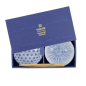 Preview: Tayo Bowl Gift Set with Chopsticks Nippon Blue (Blue/White), Porcelain, Ø 15.2 × 6.7 cm, 500 ml, Item No. 17951