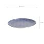 Preview: TDS, Plate, Nippon Blue, Dots, Ø 20.6 x 2.2 cm - Item No. 17955