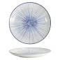 Preview: Tokyo Design Studio Teller Nippon Blue Lines Blau/Weiß, Porzellan, Ø 25,7 × 3 cm