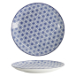 Preview: Tokyo Design Studio Teller Nippon Blue Stars Blau/Weiß, Porzellan, Ø 25,7 × 3 cm