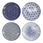 Preview: Teller-Set Nippon Blue Blau/Weiß, 4-tlg., Porzellan, Ø 16 × 2 cm, Art.-Nr. 17958