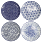 Preview: Teller-Set Nippon Blue Blau/Weiß, 4-tlg., Porzellan, Ø 20,6 × 2,2 cm, Art.-Nr. 17959