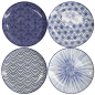 Preview: Teller-Set Nippon Blue Blau/Weiß, 4-tlg., Porzellan, Ø 25,7 × 3 cm, Art.-Nr. 17960