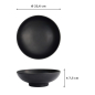 Preview: Schale Schwarz, Melamin, Ø 22,6 × 7,5 cm, 950 ml, Art.-Nr. 18235