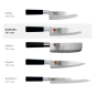 Preview: Santoku-Messer (Allzweckmesser) Sekiryu, rostfreier Messerstahl, Klinge 16,5 cm, Griff aus ABS-Kunststoff, Art.-Nr. 18287
