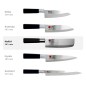 Preview: Nakiri Knife (Vegetable Knife) Sekiryu, Stainless Knife Steel, blade 16.5 cm, black ABS plastic handle, Item No. 18288