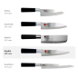 Preview: Gyuto-Messer (Fleischmesser) Sekiryu, rostfreier Messerstahl, Klinge 18 cm, Griff aus ABS-Kunststoff, Art.-Nr. 18291