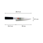 Preview: Gyuto-Messer (Fleischmesser) Sekiryu, rostfreier Messerstahl, Klinge 18 cm, Griff aus ABS-Kunststoff, Art.-Nr. 18291