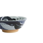 Preview: Ramenschale Kawaii Ohira Whale Blau/Weiß, Porzellan, Ø 20,3 × 8 cm, 800 ml, Art.-Nr. 18331