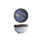 Preview: Tokyo Design Studio Schale Aisai Seigaiha Blau, Steinzeug, Ø 12,7 × 7 cm, 550 ml