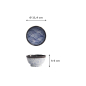 Preview: TDS, Bowl Aisai Seigaiha Blue, Stoneware, Ø 11.4 × 6 cm, 300 ml, Item No. 18575