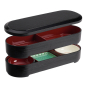 Preview: TDS, Bentobox, ABS Lacquerware, Oval Hegime Black, 36.2x12.4x5.7 cm, Item No. 18624