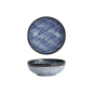 Preview: Tokyo Design Studio Reisschale Aisai Seigaiha Blau, Steinzeug, Ø 15,3 × 5,5 cm, 550 ml