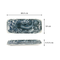 Preview: Servierplatte Japonism Carp Grau/Weiß, Porzellan, 28,5 × 14 × 2,5 cm, Art.-Nr. 18746