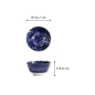 Preview: Schale Japonism Carp Blau, Porzellan, Ø 12,7 × 6,8 cm, 350 ml, Art.-Nr. 18754