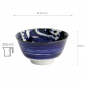 Preview: TDS, Japonism, Bowl, Blue, Ø 12.7 x 6.8 cm, Dragon - Item No: 18756