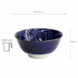 Preview: TDS, Japonism, Bowl, Blue, Ø 15 x 7 cm, Crane, Item No: 18758