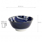 Preview: TDS, Japonism, Bowl, Blue, Ø 15 x 7 cm, Dragon, Item No: 18759
