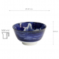 Preview: TDS, Japonism, Bowl, Blue, Ø 15 x 7 cm, Lion, Item No: 18760
