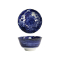 Preview: Tokyo Design Studio Reisschale Japonism Lion Blau, Porzellan, Ø 15 × 7 cm, 500 ml