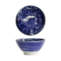 Preview: Tokyo Design Studio Reisschale Japonism Crane Blau, Porzellan, Ø 18 × 9 cm, 1 l