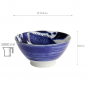 Preview: TDS, Japonism, Bowl, Blue, Ø 18 x 9 cm, Dragon, Item No: 18762