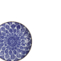 Preview: Plate Ohuke Dahlia Blue/White, Porcelain, Ø 21.5 × 3 cm, Item No. 18888