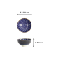Preview: Schale Ohuke Dahlia Blau/Weiß, Porzellan, Ø 11,8 × 5,5 cm, 300 ml, Art.-Nr. 18894